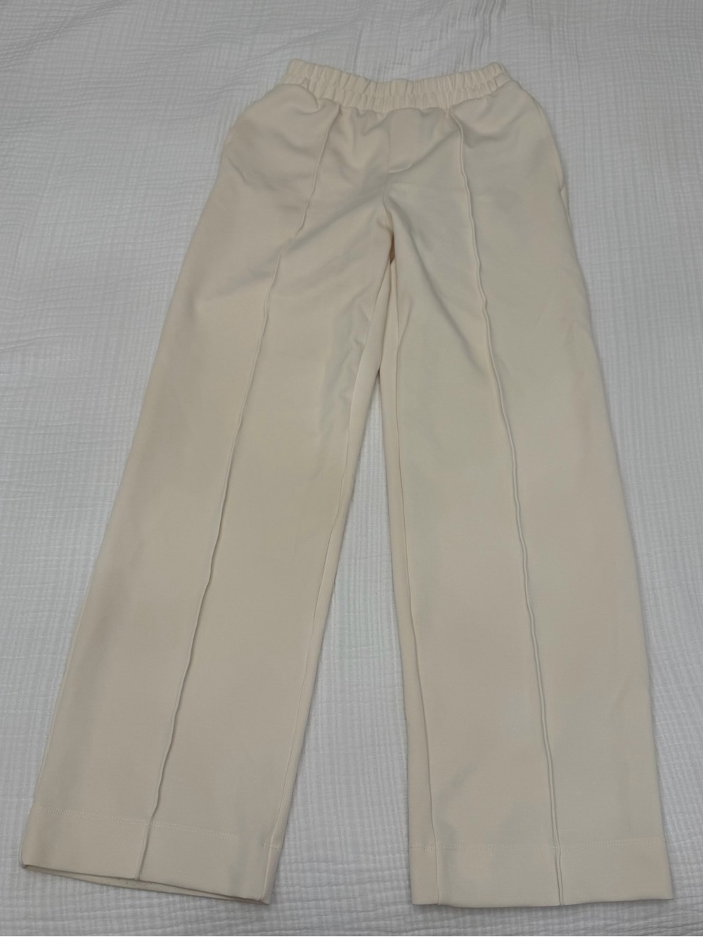 a new day cream wide leg pull on pants size xs